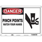 CONDOR 475D12 Safety Sign, 10 in Height, 14 in Width, Aluminum, Horizontal