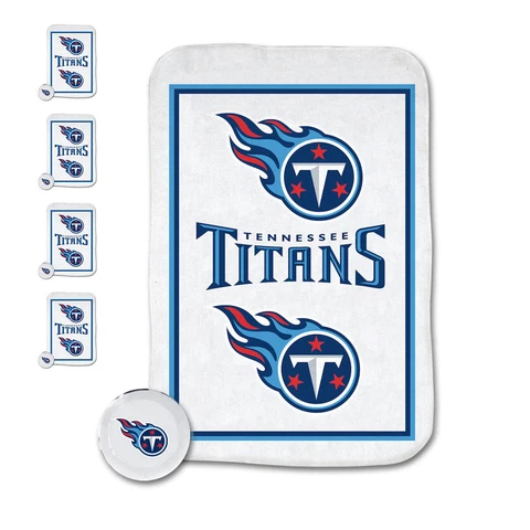 5 Pack NFL Tennessee Titans Magic Wash Cloths 11" x 17" (Hand & Face Towels) Cover