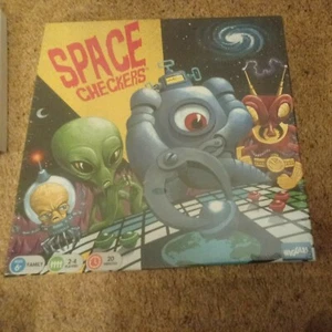 Space Checkers The Alien Attack Strategie Brettspiel Brandneu Alter 6+ 2-4 Spieler - Bild 1 von 1