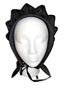 Amish Bonnet Women Handmade Pa. Dutch Black Outer Bonnet Hat Old Order Amish - Picture 1 of 5