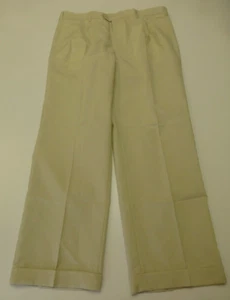 Irvine Park Pants Mens Size 42M Beige Striped Pleated Dress Pants New - Picture 1 of 3