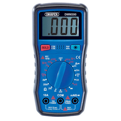 Draper 41817 Digital Multimeter Electrical Electronics Tester Testing Tool AC/DC • 19.99£