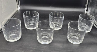 Juego de 6 vasos minimalistas de cristal con fondo pesado  Foto 1 de 4