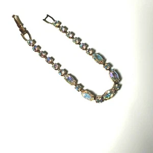 Pulsera de Estrás Blanco De Colección 6 3/4" Azul Verde Naranja Rojo - Imagen 1 de 7