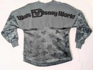 Usado en Excelente Condición Walt Disney World Mickey Mouse Spirit Jersey Manga Larga Terciopelo Gris XS - Imagen 1 de 4