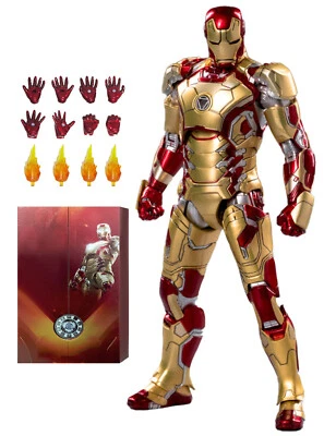 Marvel Avengers Iron Man Mark 42 MK42 Ironman Toy LED Light Action Figure Model - Image 1 of 4