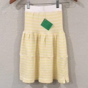 Skirt Girl 4 100% Cotton Yellow Sweater Tiered Maxi Skirt Heavy Mom & Pop's Kids - Picture 1 of 9