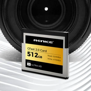 Renice 512G professional memory card 520MB/s CFast 2.0 -1pc for RED KOMODO 6K - Picture 1 of 5