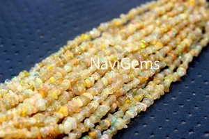 Cuentas naturales etíopes ópalo sin cortar joyería chips suaves 3-4 mm Welo Fire - Imagen 1 de 6