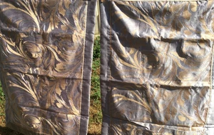 Dunelm Double/King Size Gold Embroidered Silver/Grey Duvet Set 4 pillowcases - Picture 1 of 5