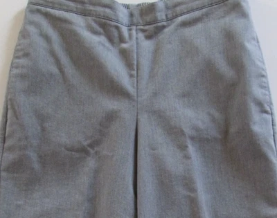 8P Alfred Dunner heather gray cotton blend pants, elastic waist, pockets - Image 1 of 4