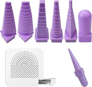 Juego de 7 piezas torre de bobinado de alambre, herramienta de bucle de mandril de alambre hágalo usted mismo juego hecho a mano  - Imagen 1 de 14