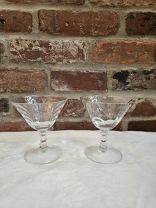 Cambridge Klarglas Stiel Sherbet Champagner mundgeblasen 4 1/2 Zoll 2er Set - Bild 1 von 15