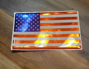 Domed Raised Urethane United States Flag Emblem Decal Reflective 6x4 inches USA - Picture 1 of 4