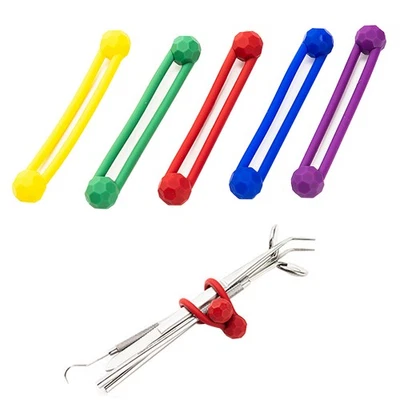 MACDENT Dental Instrument Silicone Ties 6/pk, Assorted 5/pk