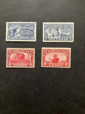 Scott  #E11,  E12,  Q5  and Q6.     Mint.  No Gum. - Image 1 of 2