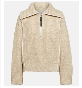 $3250 Brunello Cucinelli Cashmere X-Small Pink Chunky Knit Robbed Sweater Monili - Picture 1 of 6