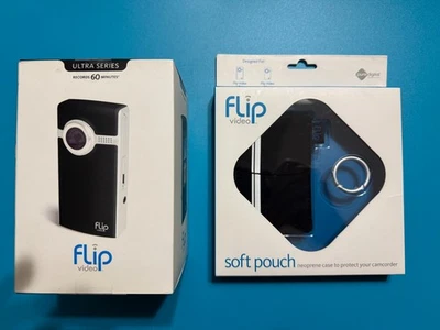 Flip Video Ultra Series Digital Camcorder Black 60 min 2GB & soft pouch -NIB - Image 1 of 4