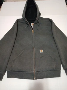 Carhartt Rutland Thermal Lined Hooded Zip Sweatshirt Men’s Small Gray #100632 - Picture 1 of 14