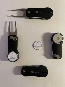 (1) Pitchfix Golf Switchblade Divot Tool & Old Head Golf Links 1" Golf Marker - Picture 1 of 2