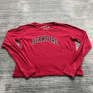 Stanford Shirt Size S Womens Crop Top Cardinal University Long Sleeve Red - Picture 1 of 6