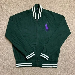 Ralph Lauren Cremallera Jersey Sudadera Chaqueta Universitaria Letterman Polo XL - Imagen 1 de 5