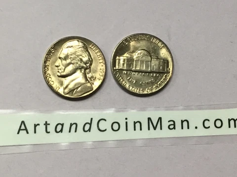 1954 S JEFFERSON NICKEL UNCIRCULATED BU NICKEL! NICE COIN! Cover
