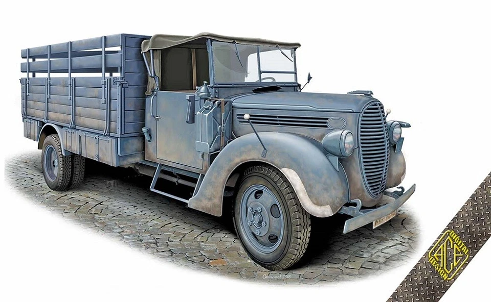 Ace 1/72 (20mm) Ford G917T (M.1939 Morbido Cabina) Tedesco 3t Cargo Camion
