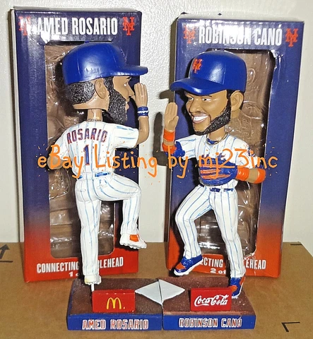 AMED ROSARIO+ROBINSON CANO BOBBLEHEAD NEW YORK METS SGA CONNECTING HIGH FIVE SET Cover