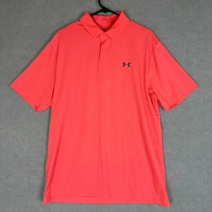 Under Armour Polo Shirt Mens Large Pink La Camisa Golf Performance Stretch - Picture 1 of 6