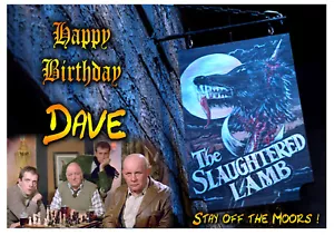 Slaughtered Lamb An American Werewolf Personalised Happy Birthday Greeting Card - Picture 1 of 10