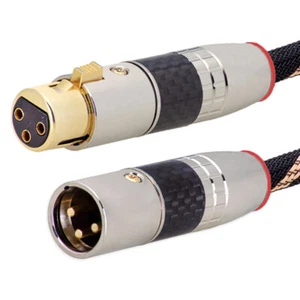 XLR 3 pines cable audio Hifi 1x conector a 1 conector cable de micrófono DMX OFC cobre - Imagen 1 de 7