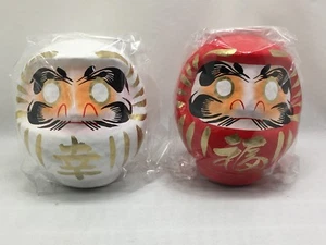 Daruma Traditional Japanese Doll for Good Luck and Business Success Red & White - Picture 1 of 4