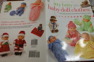 House White Knitting Patterns Book 121040 Itty Bitty Baby 5" Doll Clothes  - Image 1 of 2
