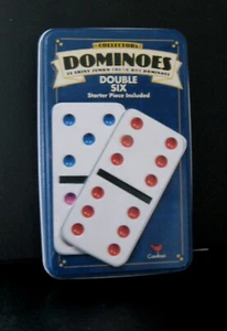 Cardinal Collectors Color Dot Dominoes Double Six Starter Piece Included w Tin - Picture 1 of 7
