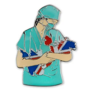Green NHS Pin Badge - Doctor, Nurse, Sister, Midwife, Carer, Paramedic Heroes - Picture 1 of 4