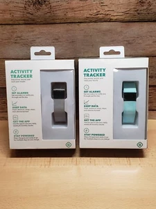 Set of 2 GEMS Activity Trackers Wrist Watch Alarm Steps Sleep - Picture 1 of 3