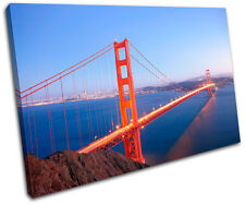 Golden Gate Bridge Landmarks SINGLE CANVAS WALL ART Picture Print VA