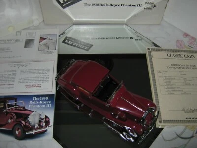 DANBURY MINT 1/24, 1938 ROLLS ROYCE PHANTOM III SEDANCA de VILLE - Image 1 of 4