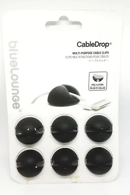 Bluelounge CableDrop Cable clips Black Multi Purpose Cable Clips - Image 1 of 2