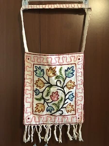 Neue handbestickte Canvas Beuteltasche Handtasche Kaschmiri 15,5” x 13,5” - Bild 1 von 7