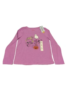 Camicia manica lunga Halloween gatti viola Cat & Jack bambina taglia M 8 nuova con etichetta - Foto 1 di 4