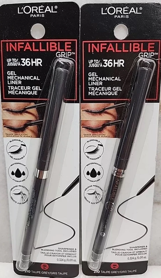 2- L'Oréal Infallible 36Hr Gel Mechanical Liner #210 Taupe Grey - Image 1 of 1