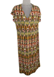 J.Jill Womens Dress Ikat Surplice Jersey Knit Midi Size MP Sleeveless Stretch - Bild 1 von 10