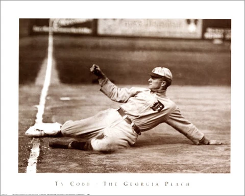 Ty Cobb THE GEORGIA PEACH Historic c.1918 Detroit Tigers Premium POSTER Print Cover