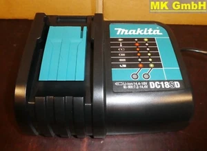 Makita DC 18 SD Akku Ladegerät, Ladestation für 7,2V 14,4V 18V Li-Ion Akku´s - Bild 1 von 2