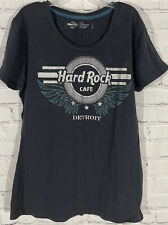 Hard Rock Cafe Detroit Women’s T-Shirt W Bling & Angel Wings Size  S Pre-Owned