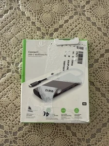 Belkin USB C Hub 6-in-1 MultiPort Adapter Dock 4K HDMI 2 x USB Ethernet Port SD - Afbeelding 1 van 2