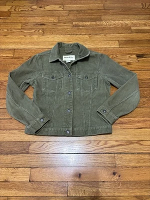Chaqueta de pana Eddie Bauer para mujer talla XS verde abotonada 100 % algodón al aire libre Foto 1 de 4