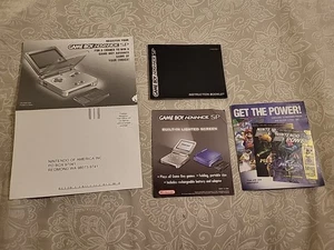 Nintendo Game Boy Advance GBA SP Instruction Manual, Reg Card, Ad Inserts Only - Picture 1 of 2